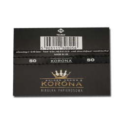 GOLDEN CROWN KORONA 50 Booklets Cigarette Rolling Papers